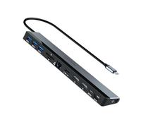NewQ USB C Docking Station Dual Monitor: 12-in-1 USB C Hub with Dual HDMI 4K@30Hz, 4*USB, USB-C, Audio, Ethernet, SD/TF, PD 100W, Thunderbolt 3 | 4 Dock for MacBook Pro Air, HP, Dell, Lenovo, Acer