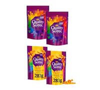 NewQuality Street Pouch 300g of Assorted Milk & Dark Chocolates, Toffees & Cremés & Favourites Golden Selection 283g Perfect for Christmas & New Year 2025 (x4, Mixed Pouch)