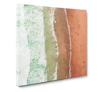 Newquay Beach in Cornwall Canvas Print | Gallery Wrapped 30mm Frame Wall Art | 14x14 inches | Ready to Hang | Modern Seascape Picture | Living Room Bedroom Lounge Office