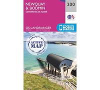 Newquay & Bodmin Map | Weatherproof | Camelford & St Austell | Ordnance Survey | OS Landranger Active Map 200 | England | Walks | Cycling | Days Out | Maps | Adventure