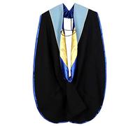 Newrara Graduation Unisex Deluxe Doctoral Hood - Blue - Medium