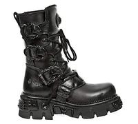Newrock Unisex M.391-S18 Metallic Reactor Punk Goth Rock Biker Calf Boots