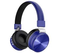 newrong Mobile Phone Accessories Bluetooth Headphones Over Ear with TF Card Socket Bluetooth 5.0 Noise Reduction Wireless Headphones Over Ear Compatible with iPhone Samsung Huawei Android Blue