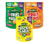 NewRowntree Mini Fruit Bundles Fruit Pastilles 143g, Fruit Gums 150g and Pick & Mix Pouches 150g Pouch of 3 Perfect For Treat, Share & Gifting For Everyone