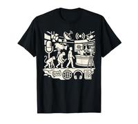 News Anchor Evolution Broadcast Journalist Graphic T-Shirt