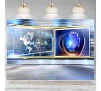 News Broadcast Hall Backdrop Studio TV Broadcasting Weather News Report Photographic Background Interview Program Record Banne 240X180cm