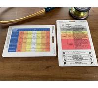 NEWS2 Adult Observations Healthcare Educational Reference Card. Durable, Wipe Clean Reference Card for Nurses, Paramedics, Doctors, Students. Designed by Professionals. Double Sided 10x7cm (1 Card)