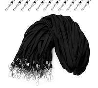newsbirds 50 Packs Lanyards for ID Badges Black Bulk Lanyards, Lanyards with Swivel Hook Clips Bulk Lanyards for Neck Name Badge Holder,Id Card,Keys Strap