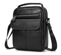 newsbirds Men Purses and Bags Small, Mini Genuine Leather Messenger and Shoulder Bag for Men with lots of Zipper Pockets