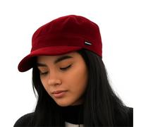 Newsboy Cap Baker Boy Cap Military Cadet Hat in Red Velvet by CRAGGI