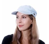 Newsboy Cap Baker Boy Hat Sports Holiday Hat Light Blue Denim by CRAGGI