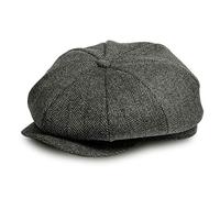 Newsboy Flat Caps Men, Shelby Baker Boy Hats for Men Grey Tweed Vintage Adjustable Peaky 8 Piece Mens Gatsby Beret Hat