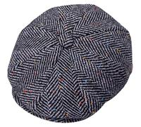 Newsboy Flat Caps Men, Shelby Baker Boy Hats for Men Grey Tweed Vintage Adjustable Peaky 8 Piece Mens Gatsby Beret Hat Button Top (Tweed Herringbone Grey,M)
