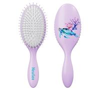 NewSea Scalp Massage Hairbrush - Air Cushion for Scalp Massage, Anti-Static Flexible Bristles, Ideal for Daily & Wet Use, Gently Detangles Without Pulling, Eco-Friendly Recycled Materials, Purple