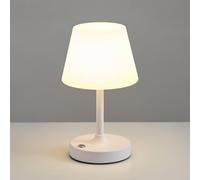 NEWSEE Cordless LED Small Table Lamp, Waterproof Shower Light with 4000mAh Battery, Transportable Rechargeable Touch Dimming Night Light for Kitchen, Patio, Restaurant, and Bathroom (White)