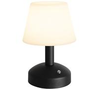 NEWSEE LED Cordless Small Table Lamp, Outdoor Portable Waterproof Touch Bedside Lamp, Dimmable, 5000mAh Rechargeable Battery Operated Light for Bathroom, Bedroom, Restaurant, Garden, Bar (Black)