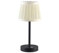 NEWSEE Rechargeable Cordless Table lamp, 4000mAh Battery-Operated Portable LED Desk lamp, Suitable for Camping, Coffee Shops, Dining Rooms, and bedrooms (Black + Beige Lampshde (1 Pack))