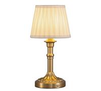 NEWSEE Rechargeable Cordless Table Lamp,Battery Operated Small Bedside Lamp with Fabric Shade,Stepless Dimming LED Touch Light for Living Room,Dining Room,Bedroom,Bathroom(Bronze)
