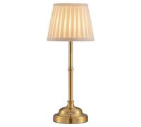 NEWSEE Rechargeable Cordless Table Lamp, Portable Dimmable LED Retro Bedside Light, 4000mAh Battery Powered Lamp, Suitable for Indoor, Outdoor, bar,Camping (Bronze + Beige Lampshde)