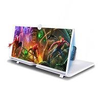 Newseego 18 inch Foldable Phone Screen Magnifier,HD Mobile Phone Screen Amplifier with Pull Design and Stand Holder Eye Protection 3D Movie Video Enlarger for All Smartphone-White