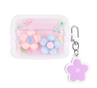 Newseego Airpods Pro 2 Case Cover for Girls Women, Cute Flower Floral Pattern Wave Frame Soft TPU Shockproof Full Protection Cover with Keychain for Airpods Pro 2nd Generation 2022 Charging Case