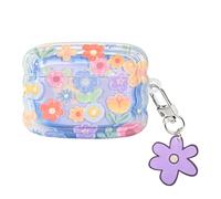 Newseego Airpods Pro 2 Case Cover for Girls Women, Cute Flower Pattern Wave Frame Soft TPU Shockproof Full Protection Cover with Keychain for Airpods Pro 2nd Generation 2022 Charging Case