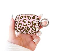 Newseego Case for Airpods Pro 3, Cute Leopard Print Designs Clear Aesthetic Protective Cover with Keyring Shockproof Soft TPU Girls Women Case for Airpods Pro 3rd Generation (2025)- Pink