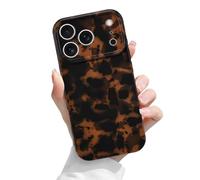 Newseego Case for iPhone 17 Pro, Tortoise Shell Leopard Animal Spots Print Pattern Design for Girls and Woman Cute Aesthetic Soft Slim TPU Shockproof Bumper Cover for iPhone 17 Pro-Retro Brown Amber