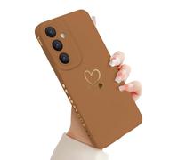 Newseego Case for Samsung Galaxy S25 Plus, Cute Love Heart Pattern Phone Case Flexible Liquid Silicone All-inclusive Lens Design Shockproof Protective Bumper Cover for Samsung Galaxy S25 Plus-Coffee