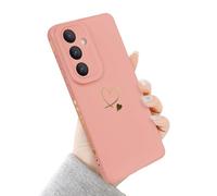 Newseego for Samsung Galaxy S26 Plus Case, Cute Love Heart Pattern Phone Case Flexible Liquid Silicone All-inclusive Lens Design Shockproof Protective Bumper Cover for Samsung Galaxy S26 Plus-Pink