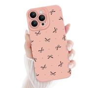 Newseego Phone Case for iPhone 16 Pro Max Cute Aesthetic Bows Soft and Slim TPU Cover for Girls Women All-inclusive Lens Design Camera and Screen Protection Phone Cover for iPhone 16 Pro Max-Pink