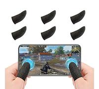 Newseego PUBG Mobile Game Finger Sleeve[6 Pack], [Competition Version] Touch Screen Finger Sleeve Breathable Anti-Sweat Sensitive Shoot and Aim Keys for Rules of Survival/Knives Out for Android & IOS