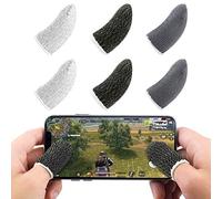Newseego PUBG Mobile Game Finger Sleeve Controller, Touch Screen Finger Sleeve Breathable Anti-Sweat Sensitive Shoot and Aim Keys for Rules of Survival/Knives Out for Android & IOS[6 Pack]