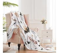 Newsely Halloween Kids Throw Blanket,50x60 Inch Reversible, Cute Cartoon Ghost Pumpkin Bat Spider Web Wizard Hat Funny Flannel Blanket Home Decor Super Soft Warm Cozy for Bed Couch Sofa Couch