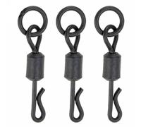 NEWSHOT 20 x 8# Q-Shaped Swivel for Carp Fishing Tackle Quick Change Connector Rolling Covert Flexi-Ring Kwik Lok Swivels
