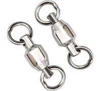 NewShot Fishing Barrel Swivels, High Strength Rolling Ball Bearing Connector Clips with Strong Solid Welded Rings, Saltwater or Freshwater Fishing Tackle Accessories (5# (Pack of 20, 143lb))