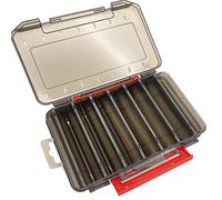 NewShot Fishing Tackle Box, Double Sided Lure Bait Beads Hook Storage Trays, Organizer Case Containers, for Vest Casting Fly Fishing Accessories (S- Red 19.5 * 12.5cm)