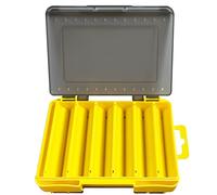 NewShot Fishing Tackle Box, Double Sided Lure Bait Beads Hook Storage Trays, Organizer Case Containers, for Vest Casting Fly Fishing Accessories (Xs- Yellow 14 * 10.4cmcm)