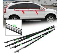 Newsmarts 4pcs Weatherstrip Window Molding Trim Car Outside Window Seal Belt Compatible with Honda CR-V 2007 2008 2009 2010 2011, Chrome