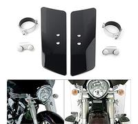 Newsmarts Motorcycle Front Fork Wind Deflector Shield for Honda Shadow VT1100 VT750 VTX1300, for Kawasaki for Vulcan Classic VN1500, for Yamaha V-Star XV950 XVS1100 XVS1300, Black (ONLY fit for Size)
