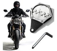 Newsmy Motorcycle Tax Disc Holder Metal with Clear Window, Silvery