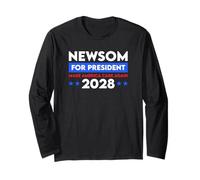 Newsom for President Make America Care Again 2028 Long Sleeve T-Shirt