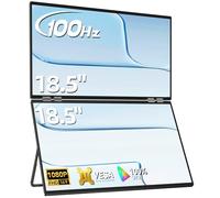 Newsoul Portable Monitor 18.5 Inch Foldable Dual Screen 100 Hz 100% sRGB with Mini HDMI/UBS C Port Built-in Speakers and Metal Case for Laptop/PC/Phone/Xbo