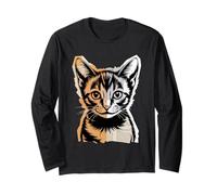 Newspaper Art Bambino Cat Long Sleeve T-Shirt