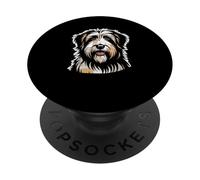 Newspaper Art Bearded Collie Highland Collies PopSockets Adhesive PopGrip