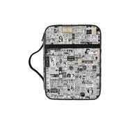 Newspaper Hd Print Soft Bible Storage Bag Scripture Holder Waterproof for Worship Travel Devotional