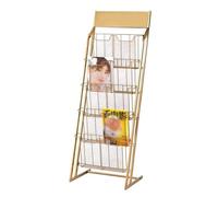 Newspaper Racks Magazine Stand 5-Layer Magazine Holder Brochure Stand, Floor-Standing Info
