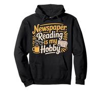 Newspaper Reading Is My Hobby Print Reader Routine |- Pullover Hoodie