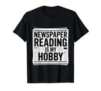 Newspaper Reading is My Hobby Print Reader Routine - Value Graphic T-Shirt, Men, Black, L
