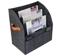 Newspaper Stand,4 Tier Felt Foldable Desktop Bin | File Holder with 3 Pockets - for Classroom School Library Bookstore Cafe Dormitory Apartment Home